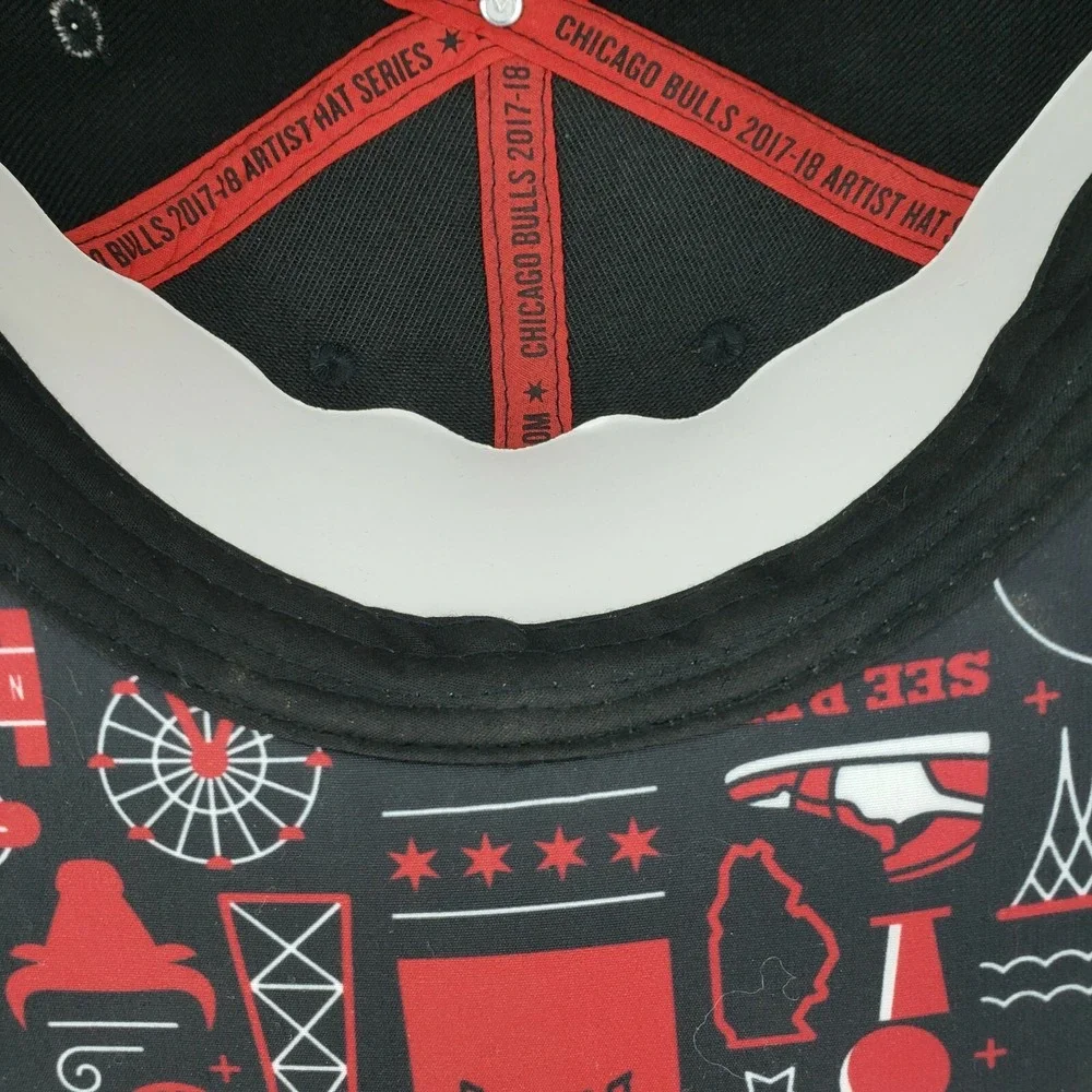 Melonwear‎ Chicago Bulls Elias Stein Artist Series Snapback Hat OS Black Red NBA